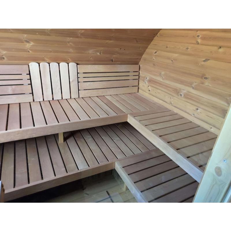8 Person Hobbit Sauna Model G11 | Outdoor Pod Sauna Kit | Electric and Wood Fire Heating Options - Image 12
