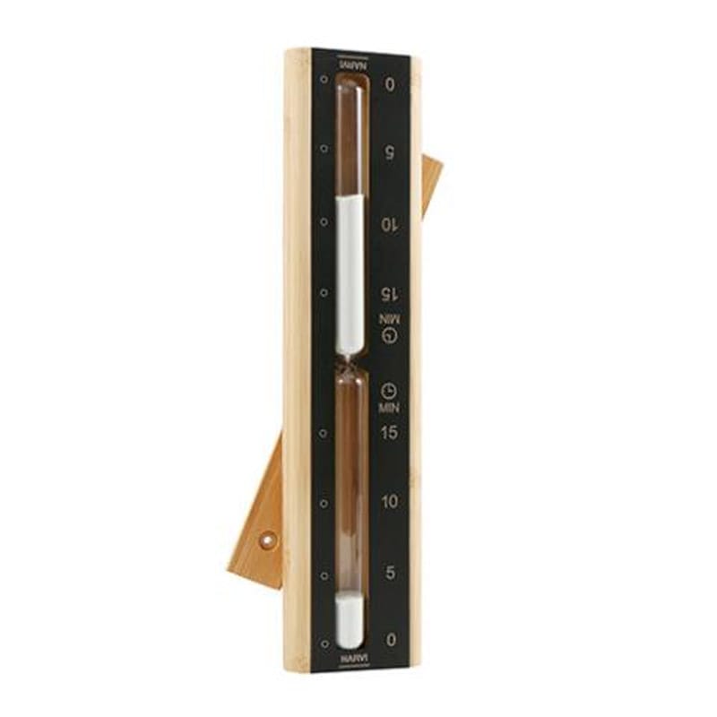 Classic 15-Minute Sauna Sand Timer | Narvi Wood and Black - Image 2