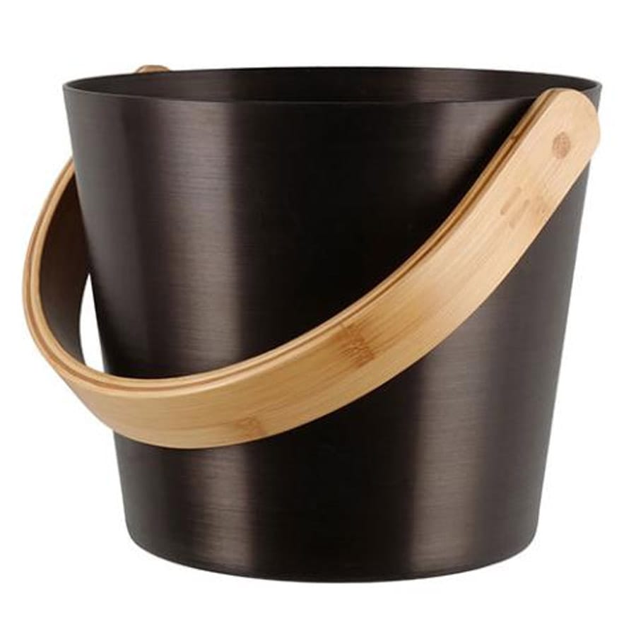 Sauna Bucket | Aluminum | Curved Bamboo Handle | 4 Styles - Image 4