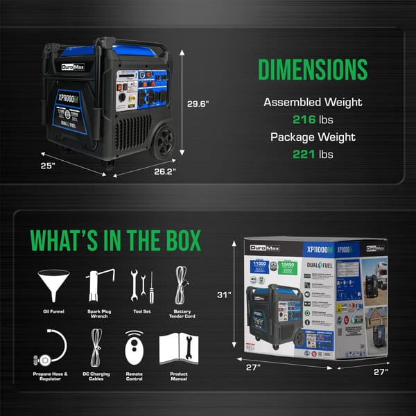 Sauna Electric Heater Generator | 11,000 Watt Portable | Dual Fuel Inverter w/ CO Alert - Image 7