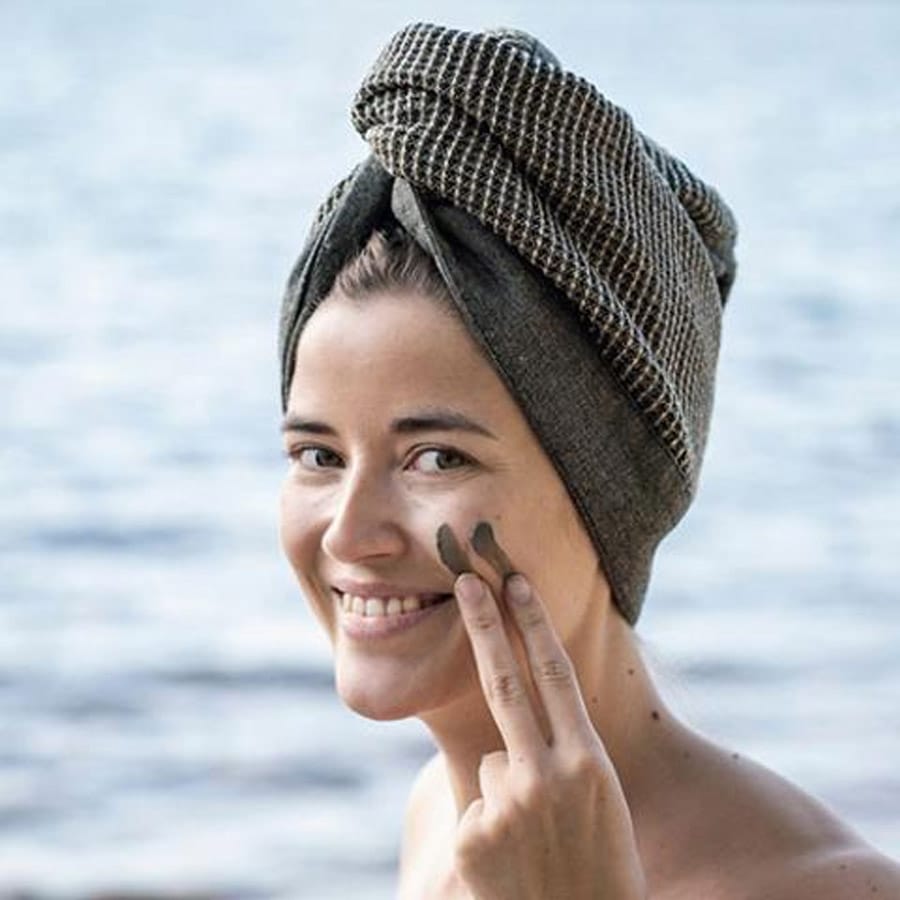Rento Kenno Hair Towel Wrap | Coconut Shell Button - Image 5