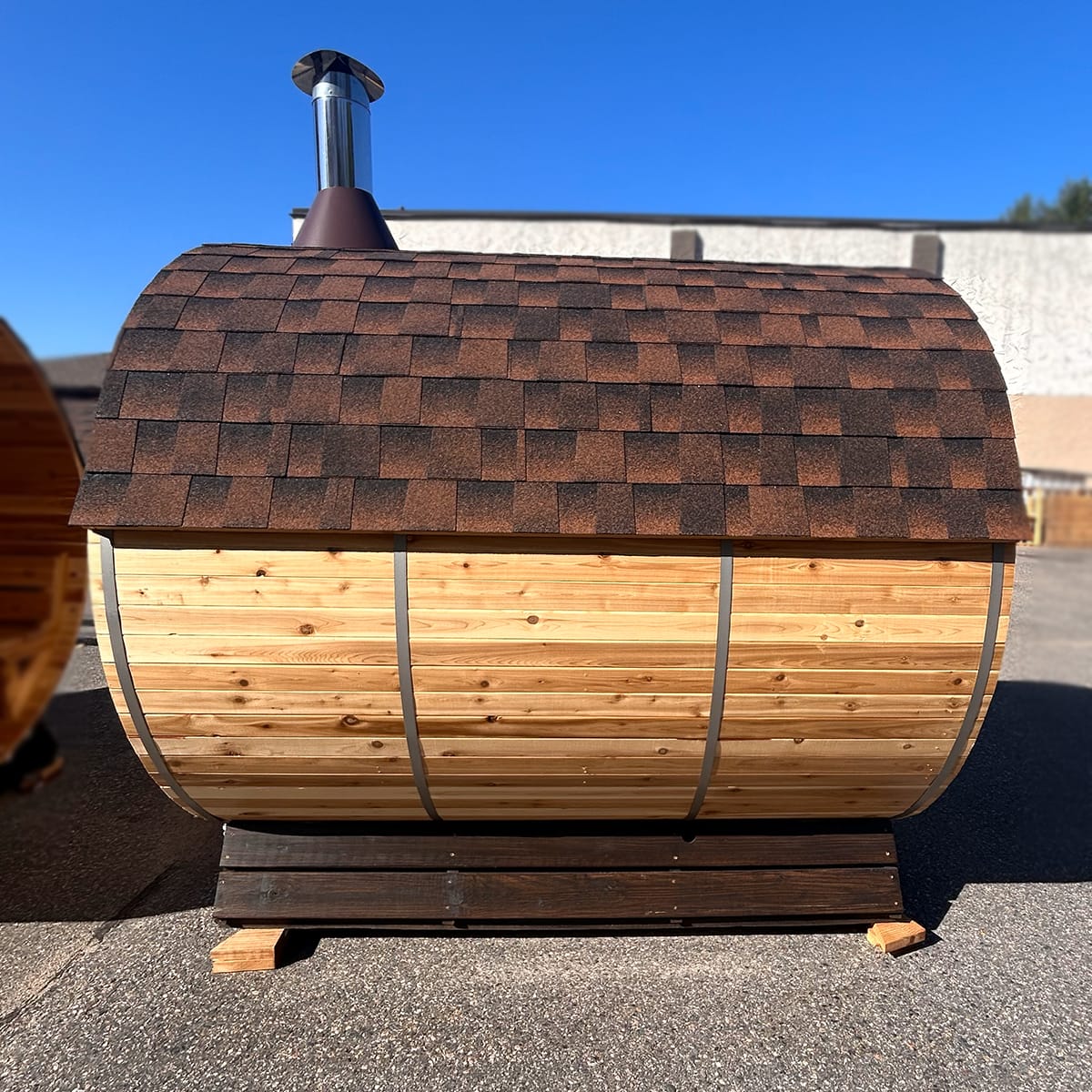 6 Person Barrel Sauna | Best Outdoor Sauna | 7' x 6' | Cedar Sense - Image 4