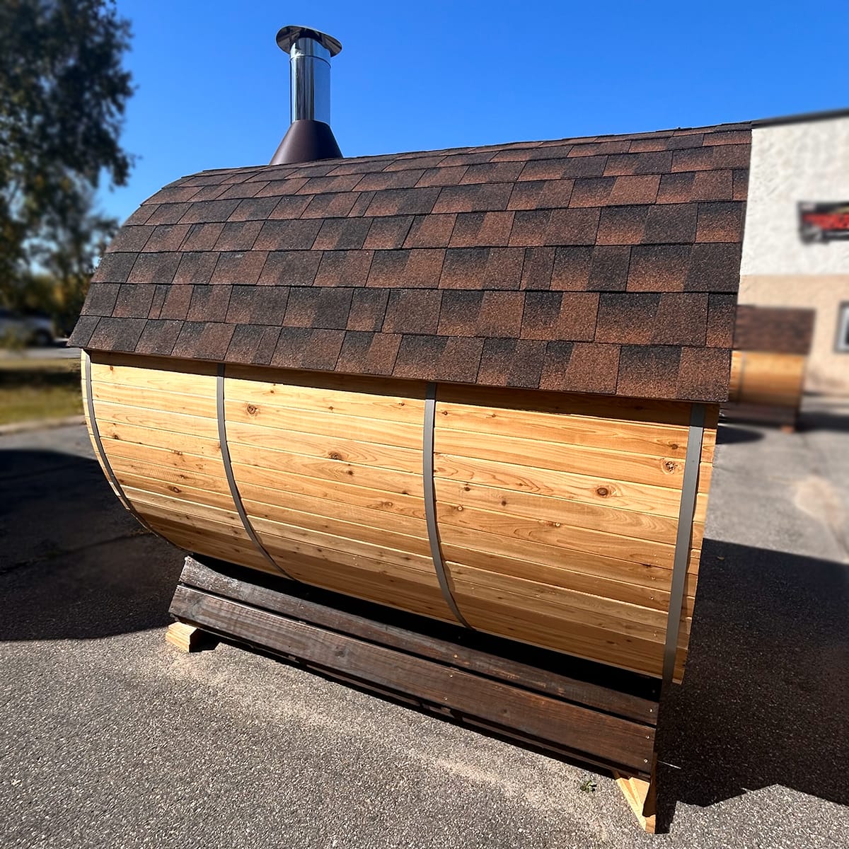 6 Person Barrel Sauna | Best Outdoor Sauna | 7' x 6' | Cedar Sense - Image 5