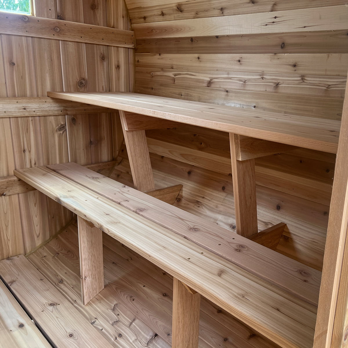 6 Person Barrel Sauna | Best Outdoor Sauna | 7' x 6' | Cedar Sense - Image 13