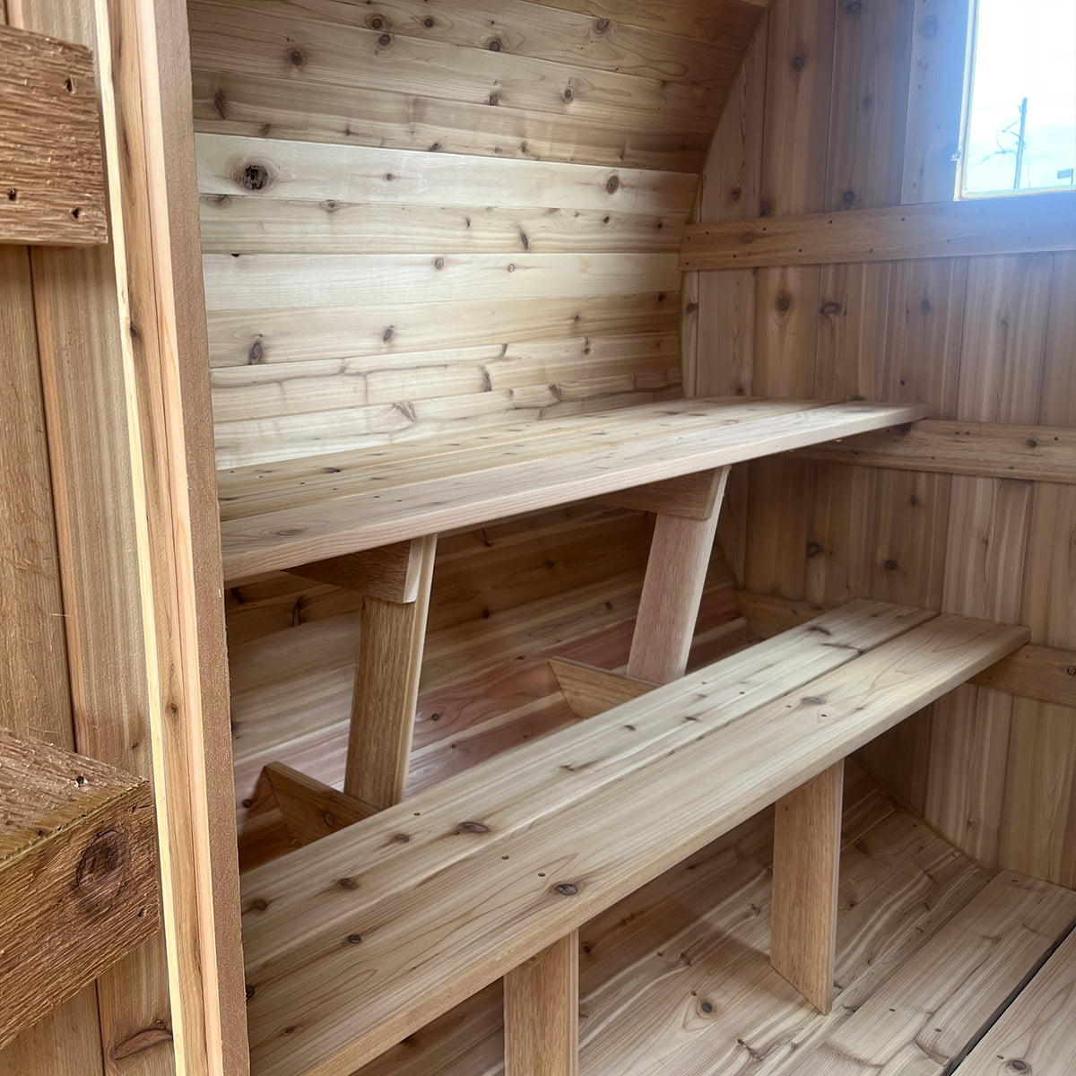 6 Person Barrel Sauna | Best Outdoor Sauna | 7' x 6' | Cedar Sense - Image 11