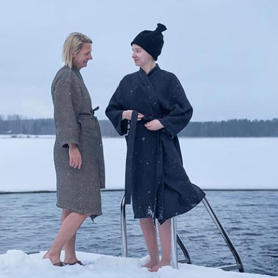 Rento Linen Terry Hat | Black Sauna Hat - Image 4