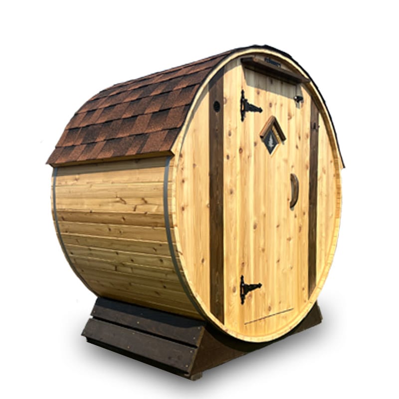 2 Person Barrel Sauna | 2 Person Outdoor Sauna | 6' x 4' | Cedar Sense