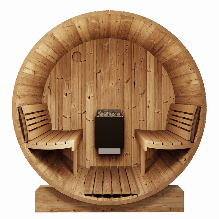 6 Person Barrel Steam Sauna | Sauna Life | Model E8 | Outdoor Barrel Sauna Kit - Image 6