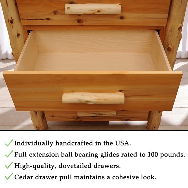 Voyageur Four Drawer Wooden Chest | Rustic Lodge Furniture - Image 10
