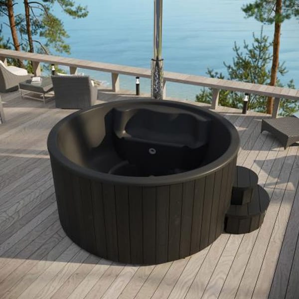 6 Person Wood Fired Hot Tub | SaunaLife Model S4B | Outdoor Luxury Hot Tub - Image 5