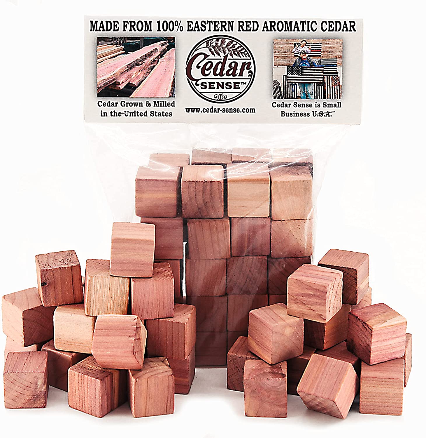 Aromatic Cedar Wood Cube Blocks Chemical Free Lots of 100 or 200 Cubes S5939 