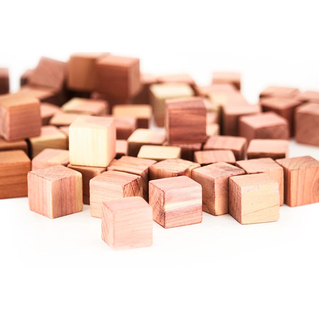 International Innovations Red Cedar Wood Cubes (24 Pack), Size: Cedar Cubes - Absorb Moisture and Eliminate Odors