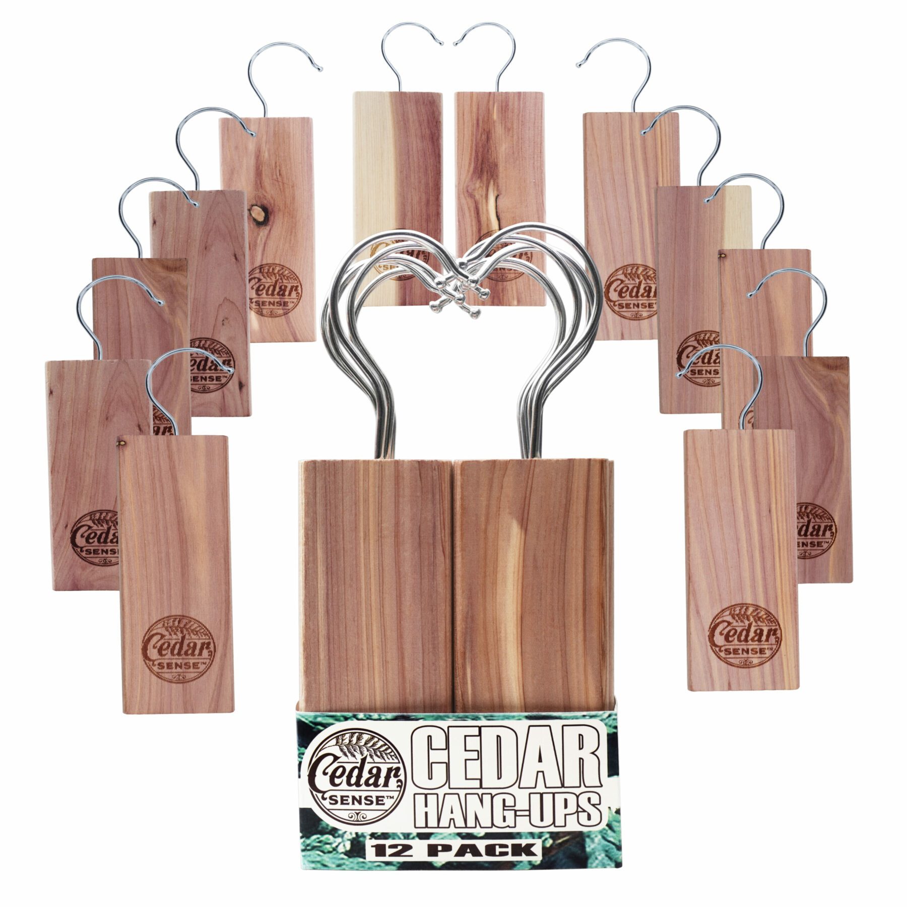 Household Essentials 26507 CedarFresh Deluxe Red Cedar Wood Coat Hanger with Fixed Bar