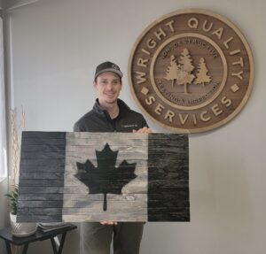 canadian custom wooden flag