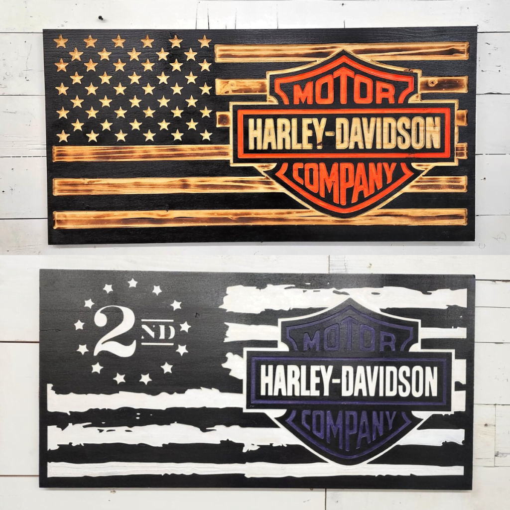 small harley davidson flags