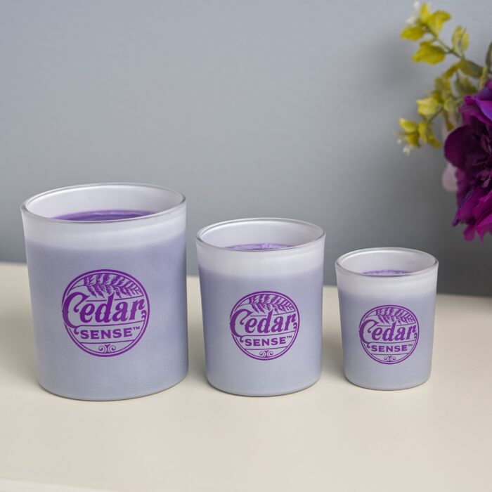Lavender White Sage Cedar Wood Candles | Eastern Red Aromatic Cedar Oil Candles - Image 4