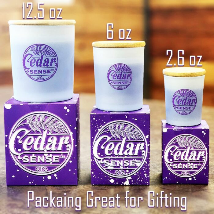 Lavender White Sage Cedar Wood Candles | Eastern Red Aromatic Cedar Oil Candles - Image 3