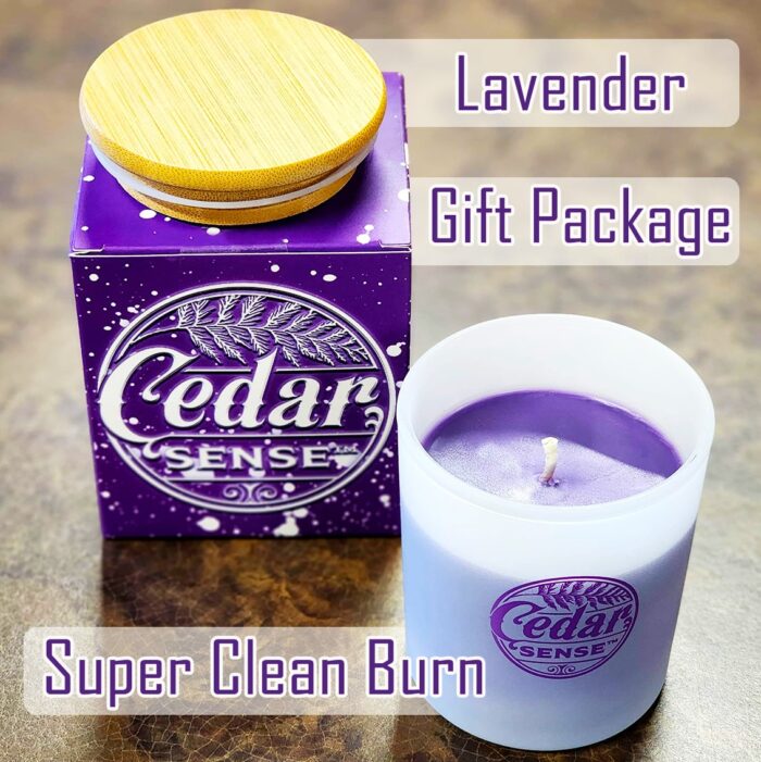 Lavender White Sage Cedar Wood Candles | Eastern Red Aromatic Cedar Oil Candles - Image 6