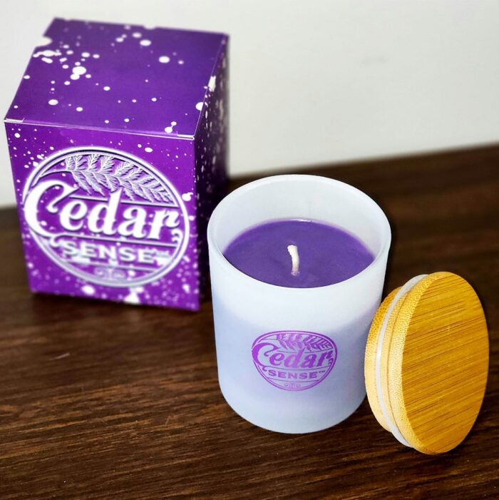 Lavender White Sage Cedar Wood Candles | Eastern Red Aromatic Cedar Oil Candles - Image 5