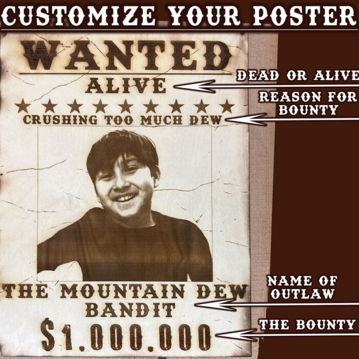 Wood Wanted Poster | Custom - Image 5