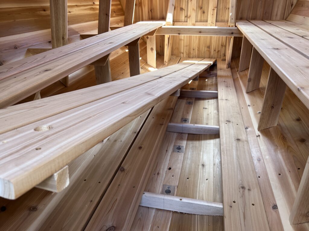 outdoor barrel sauna