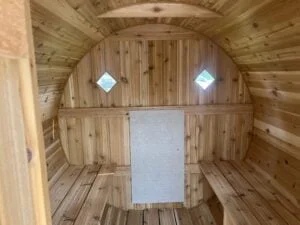 outdoor barrel sauna 