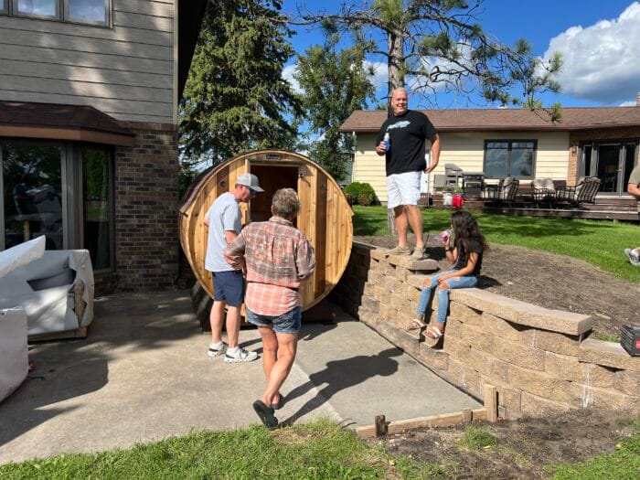 4 Person Cedar Barrel Sauna | 6' x 6' | Best Sauna For Home - Image 23