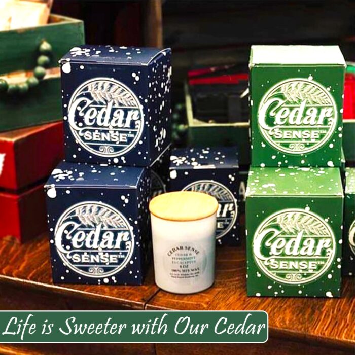 Fraser Fir Cedar Wood Candles | Eastern Red Aromatic Cedar Oil Candles - Image 8