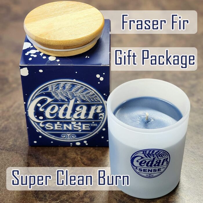 Peppermint Eucalyptus Cedar Wood Candles | Eastern Red Aromatic Cedar Oil Candles - Image 4