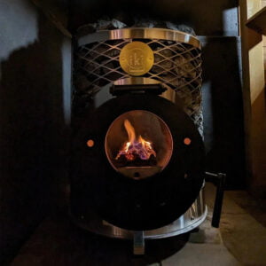 outdoor barrel sauna