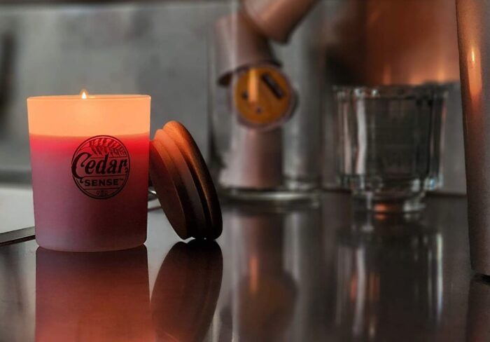 Smoked Cedar Wood Candles | Eastern Red Aromatic Cedar Oil Candles - Image 12