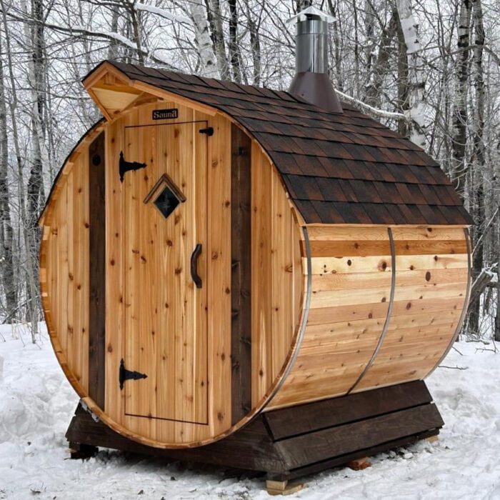 4 Person Cedar Barrel Sauna | 6' x 6' | Best Sauna For Home - Image 11