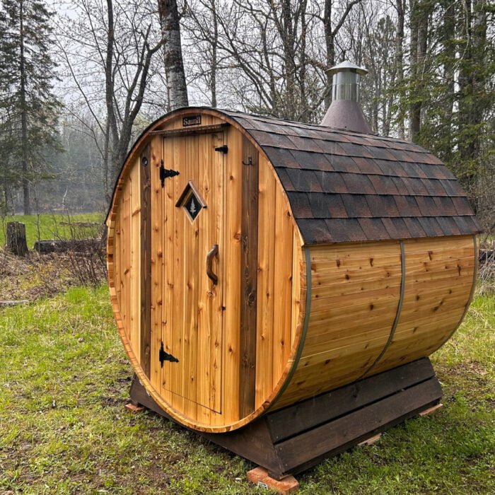 4 Person Cedar Barrel Sauna | 6' x 6' | Best Sauna For Home - Image 5