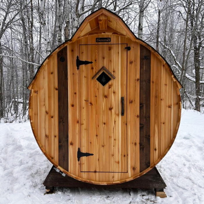4 Person Cedar Barrel Sauna | 6' x 6' | Best Sauna For Home - Image 14