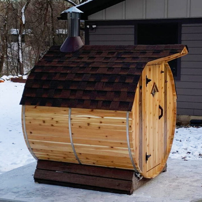 4 Person Cedar Barrel Sauna | 6' x 6' | Best Sauna For Home - Image 13