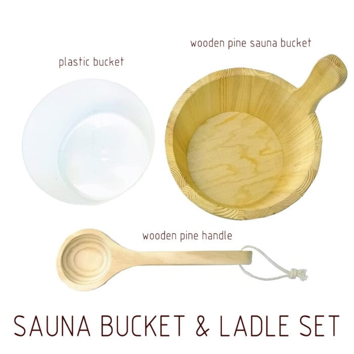 sauna bucket and spoon