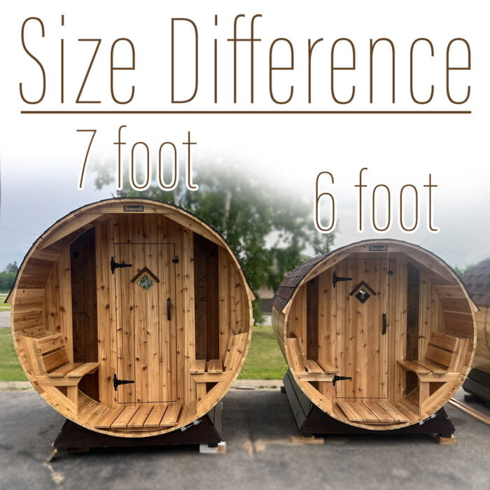 9-10 Person + Changing Room Cedar Barrel Sauna | 7' x 12' | Outdoor Home Sauna - Image 6