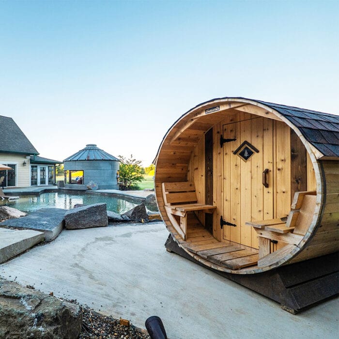 6 Person + Changing Room Cedar Barrel Sauna | 6' x 12' | Best Home Sauna - Image 18