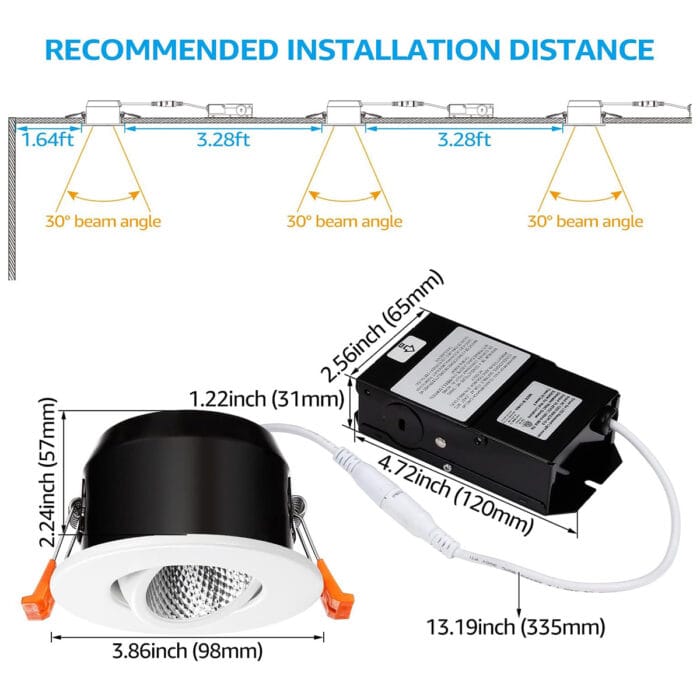 sauna light LED recessed