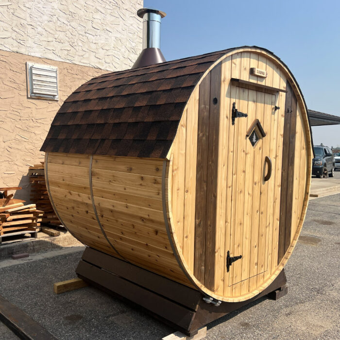 6 Person Cedar Barrel Sauna | 7' x 6' | Fully Built Sauna | No Assembly Required - Image 2