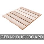 cedar indoor sauna _ floor _ duckboard