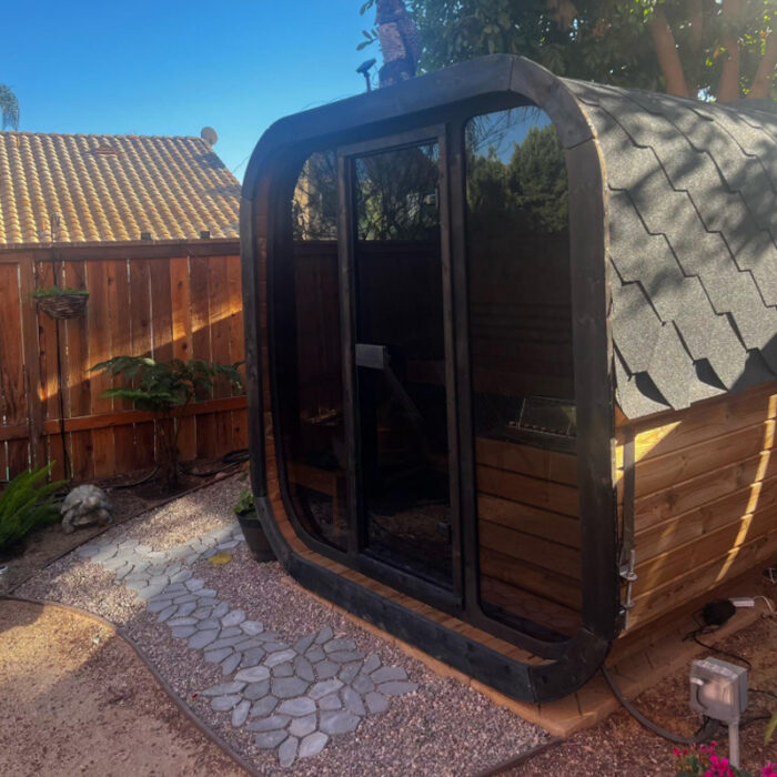 4 Person Outdoor Backyard Sauna Kit | SaunaLife Sauna Cube | 7.5' x 6' | 185 cu. ft - Image 12