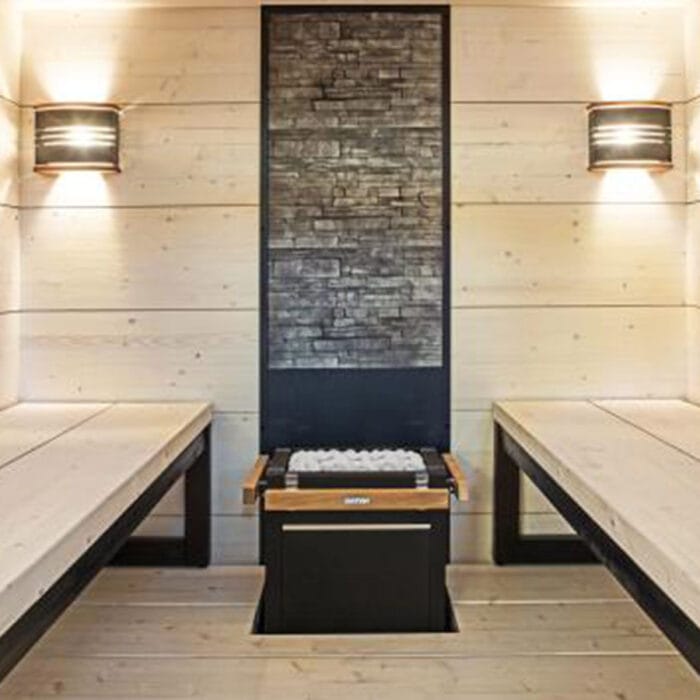 sauna heater with rocks