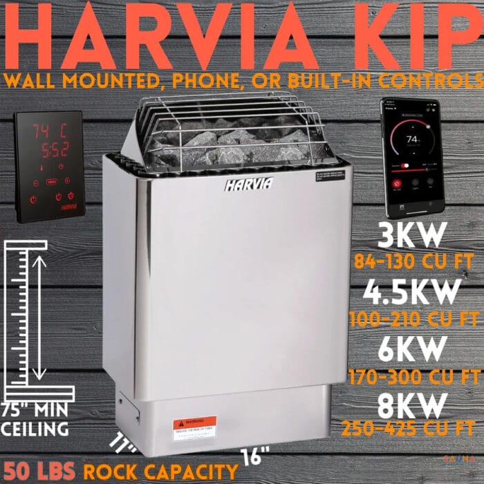 Harvia Electric Sauna Heater | KIP Collection | W Series - Image 3