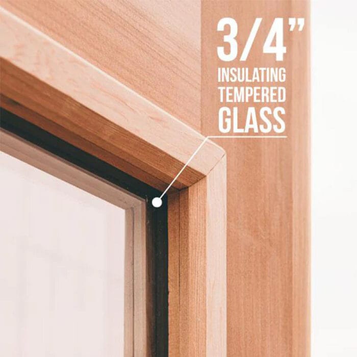 Premium Handcrafted Glass Sauna Doors | Clear Grade Cedar | 24", 30", & 36" Doors - Image 3