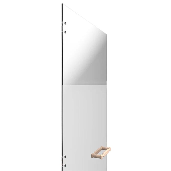 Frameless Glass Sauna Door | 36" x 82.75" Door | Hand-Crafted Wooden Door Handle - Image 2