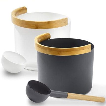 Buckets & Ladles for Saunas | KOLO Black & White Combos
