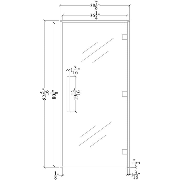 Glass Sauna Door 36" x 81" | Pre-hung | Clear & Tinted | Left/Right Swing - Image 8