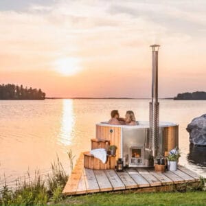 wood fire hot tub