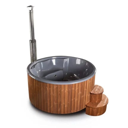 diy wood fired hot tub heater